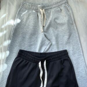 Gray and Black Track Pants